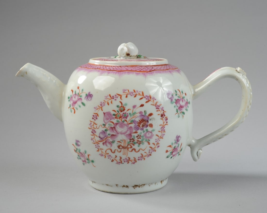 18th C. Chinese Famille Rose Teapot Qianlong (1 of 12)