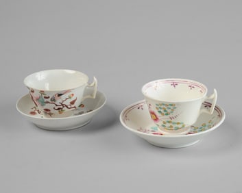 19th C. English Cups & Saucers, New Hall
