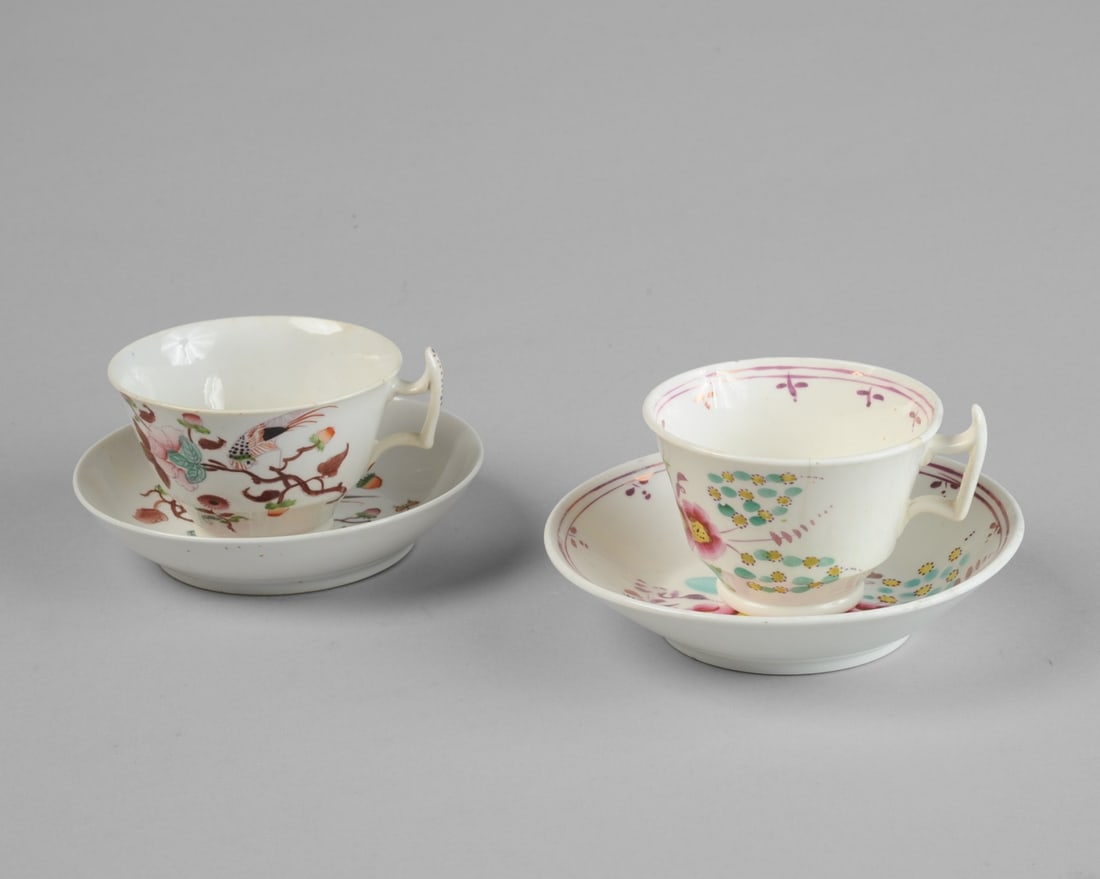 19th C. English Cups & Saucers, New Hall (1 of 7)