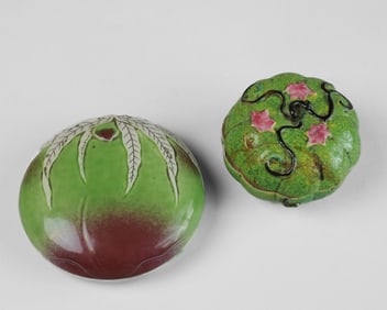Two Chinese Altar Fruit Boxes