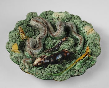 Jose Cunha Palissy Ware Plate, Portugal