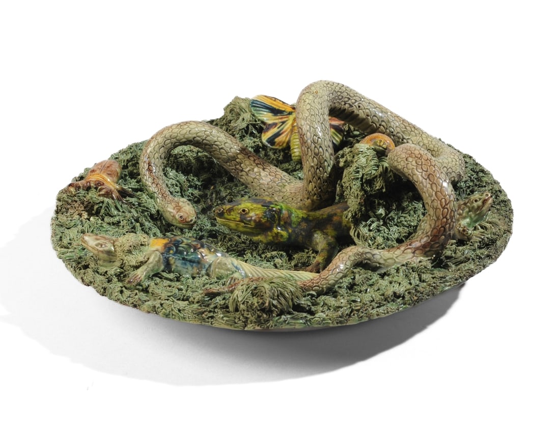 Jose Cunha Palissy Ware Plate, Portugal (1 of 9)