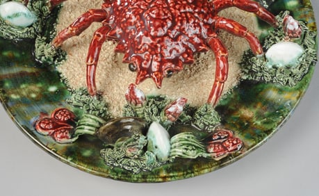 Alvaro Jose Palissy Ware Crab Plate