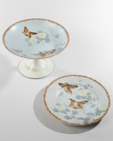 Japanese Export Porcelain Kutani Dish & Compote