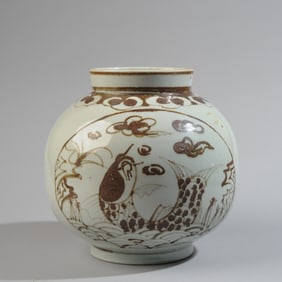 Korean Iron Oxide Decorated Jar