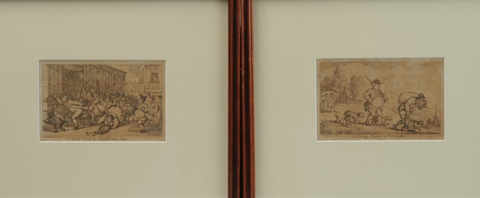Thomas Rowlandson, 4 Satirical Sporting Engravings