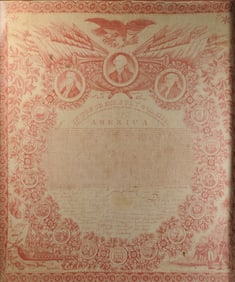 1821 Declaration of Independence on Cloth