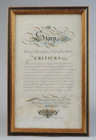 George Bickham, 4 Engravings, Universal Penman