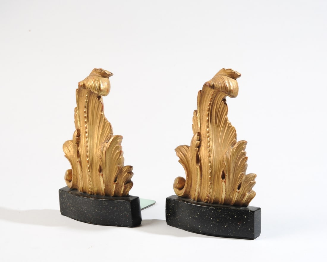 Pair Vintage Borghese Acanthus Leaf Bookends (1 of 2)