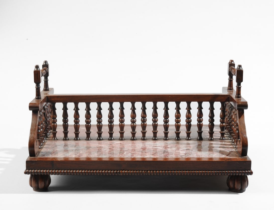 Regency Marble & Rosewood Book Carrier (1 of 3)