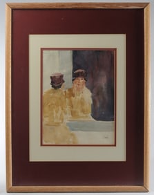 Jean Sauls (1921 - 2011, American) Watercolor