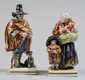 19th C. Painting, Mountain Landscape w/ Figures