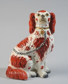 Victorian Staffordshire Pottery Spaniel
