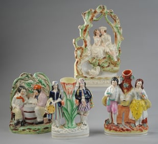 19th C. Staffordshire Figure Grouping