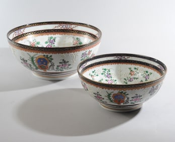 2 Samson Chinese Export Style Armorial Bowls