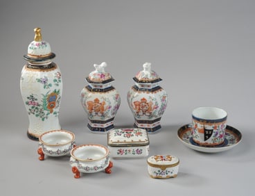 Mixed Lot 19th C. Samson Armorial Porcelain