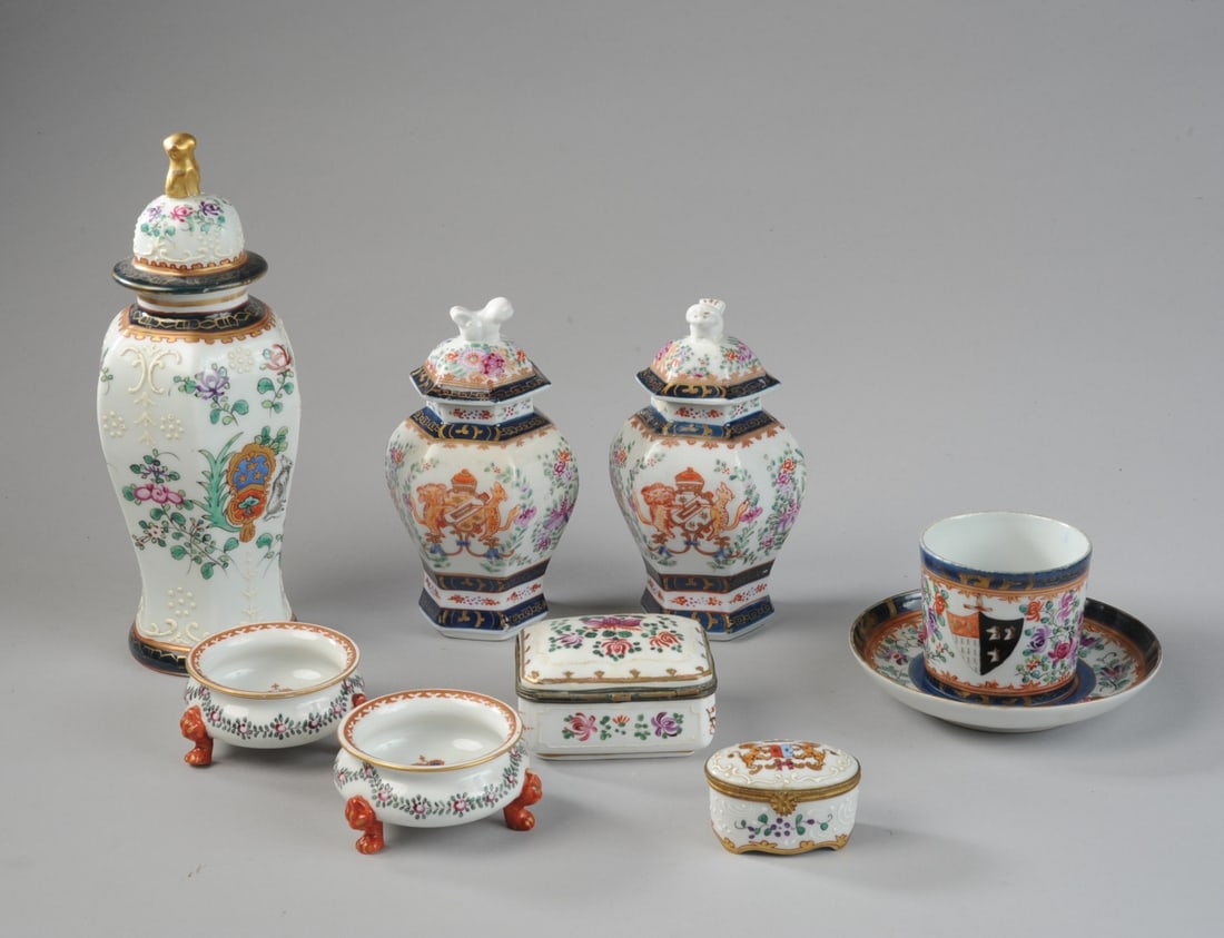 Mixed Lot 19th C. Samson Armorial Porcelain (1 of 13)