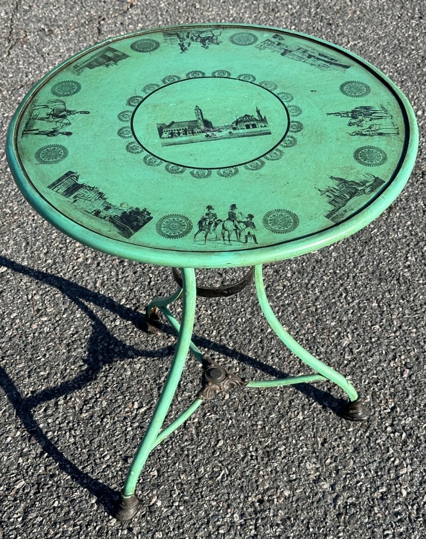 19th C. French Tole Garden Table (1 of 9)