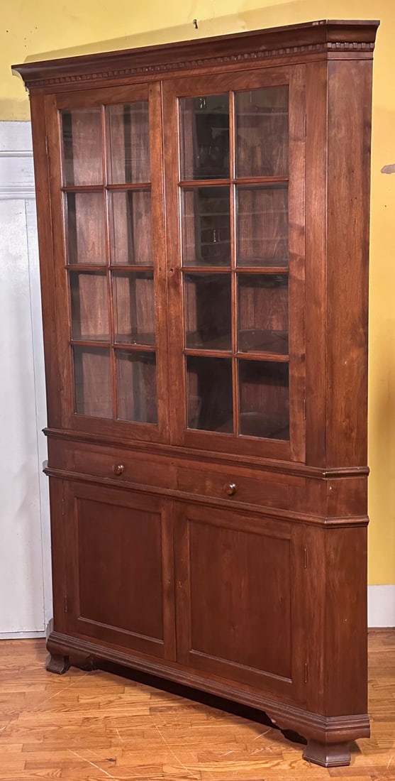 20th C. Walnut Bench Made Corner Cabinet (1 of 6)