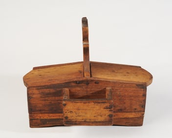 Antique Double Lid Portable Utility Wooden Caddy