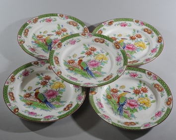 Five Royal Worcester Imari Style Plates