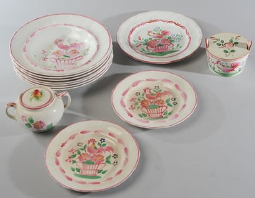 10 pcs. Fondeville “Chanticleer Ware?? +