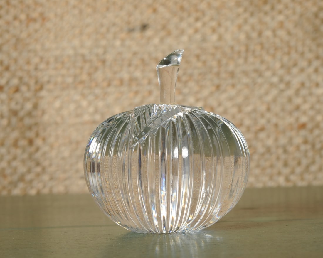 Waterford Cut Crystal Apple Form Paperweight (1 of 3)
