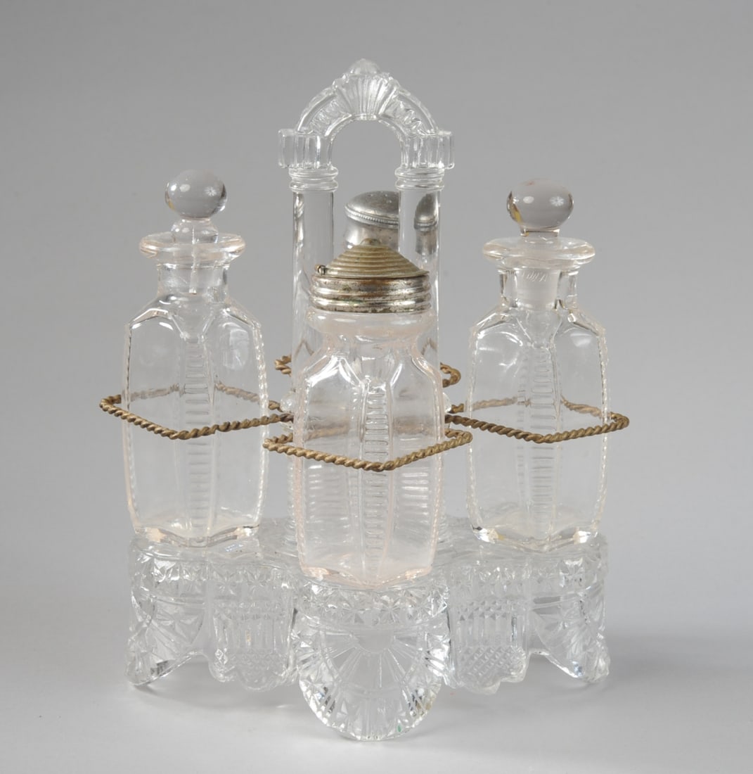19th C. Cruet Set, Probably Belmont Glass (1 of 4)