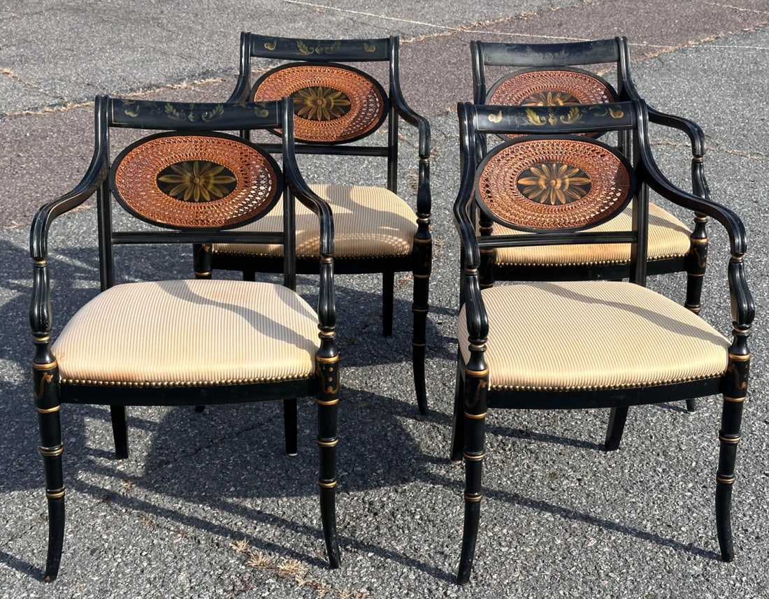 Set of Four Regency Style Armchairs (1 of 9)
