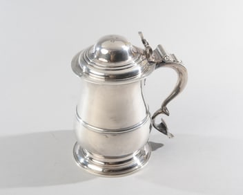 George II English Sterling Tankard by John Bayley