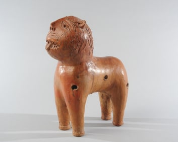 Vintage Folk Art Terracotta Lion, India?
