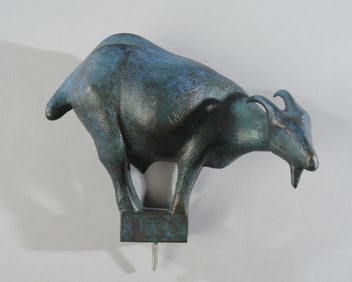 Patinated Bronze Figure of a Goat