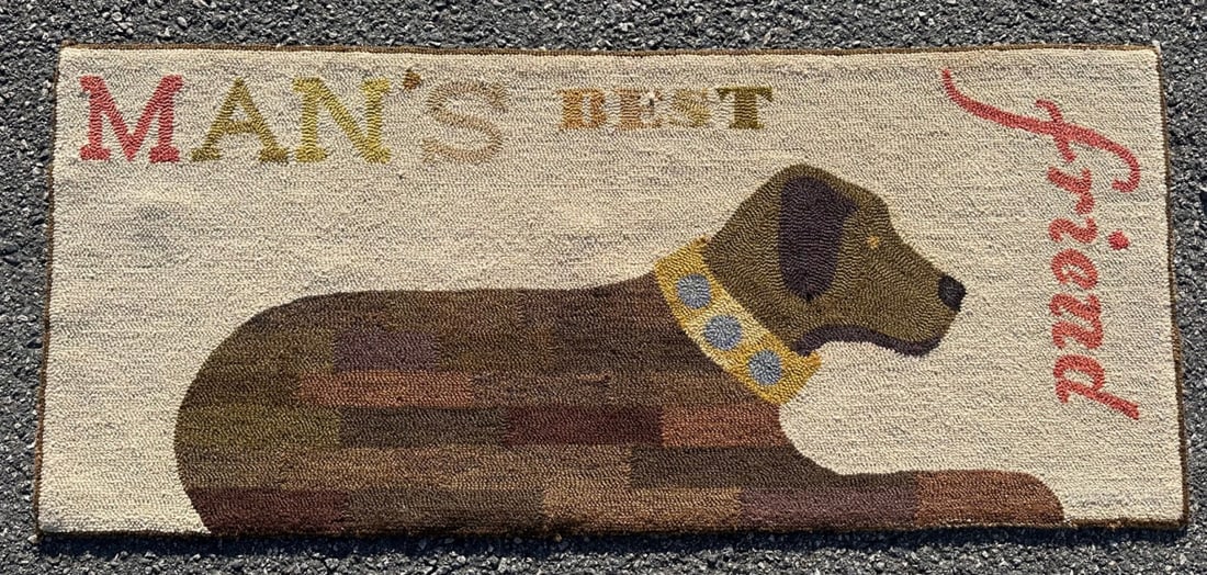 George Wells Hooked Rug: Man's Best Friend (1 of 5)
