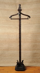 19th C. Anglo Indian Carved Wood Valet Stand