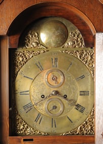 Antique Oak Tall Case Clock