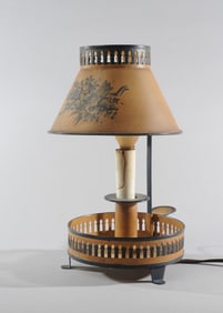 Vintage French Tole Bouillotte Lamp