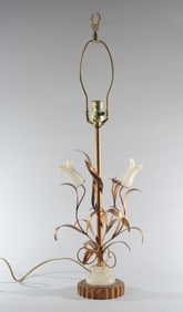 Italian Gilt Tole & Alabster Lamp