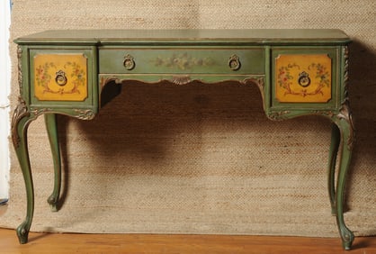 Berkey & Gay Paint Decorated Louis XV Style Desk