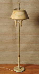 Vintage Tole Painted Floor Lamp
