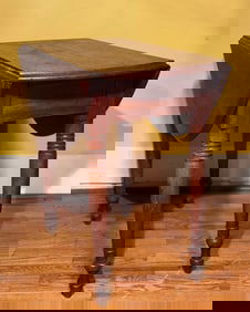 Antique American Black Walnut Breakfast Table