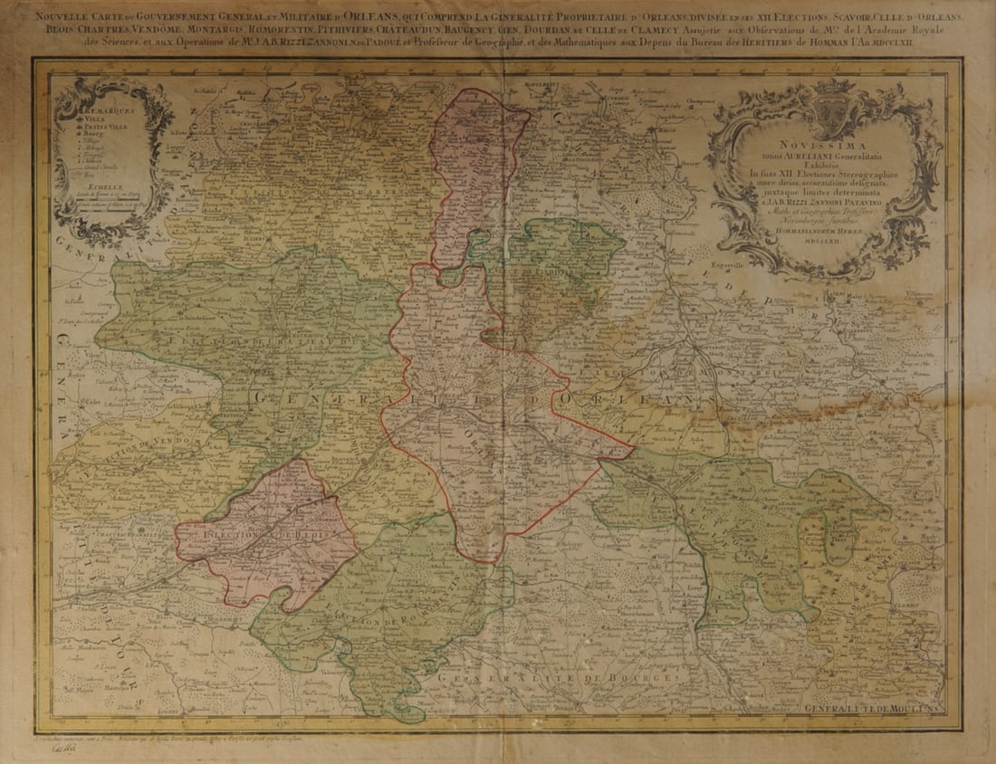 Antique French Framed Map (1 of 8)