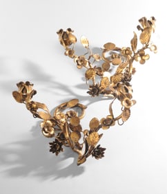 Pr. Vintage Italian Salvatori Gilt Tole Sconces