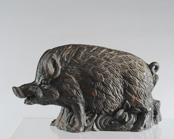 Cast Iron Wild Boar Bank, A.C. Williams?
