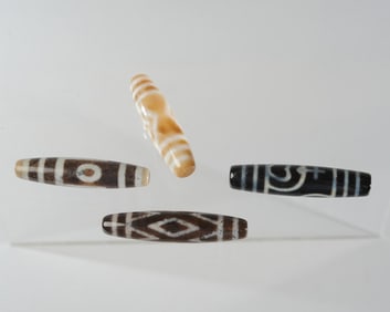 Four Dzi Beads