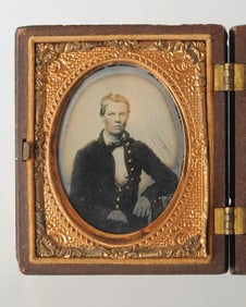Civil War Era Ambrotype Portrait of Man in Uniform