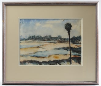 Watercolor on Paper by Y. Krishnamoorthy Bhat