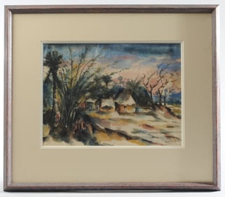 Watercolor on Paper by Y. Krishnamoorthy Bhat