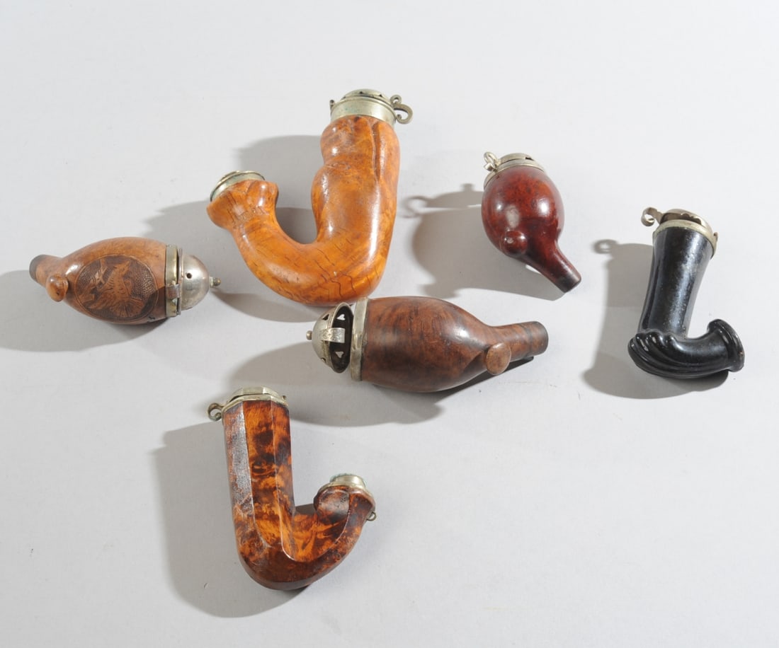 Group of Antique Pocket Pipes, (1 of 4)