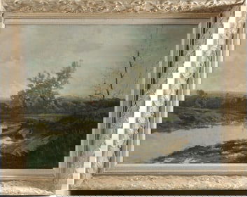 Fine European Landscape Painting, Illegibly Signed