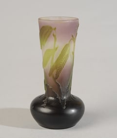 Emile Galle Solifleur Cameo Glass Cabinet Vase